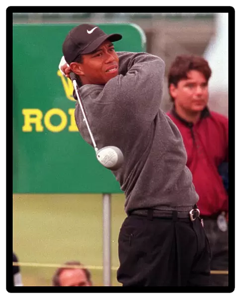 Tiger Woods Golf USA during his practice round before The Open at Troon Scotland