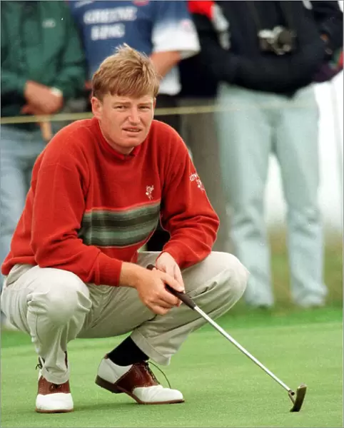 Ernie Els at Troon for the Open Championship July 1997 During his last practice round