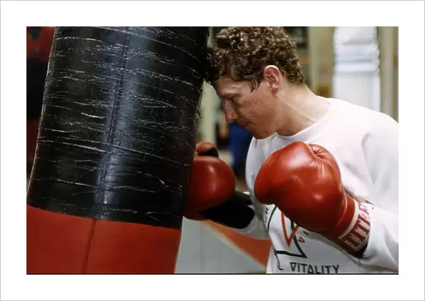 Terry Marsh British Boxer in training