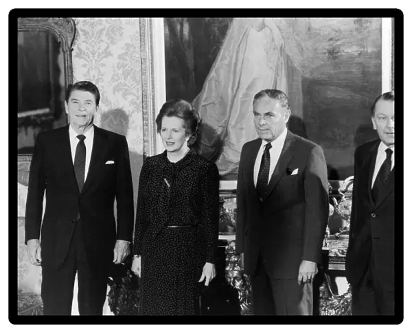 Left to right President Ronald Reagan, Prime Minister Margaret Thatcher