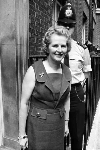 Margaret Thatcher June 1970 arriving at Downing Street for the first time as minister of