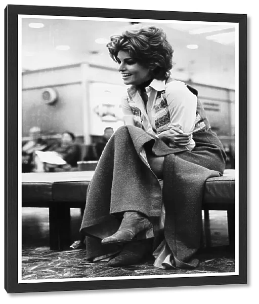 Raquel Welch actress at Heathrow Airport -January 1970