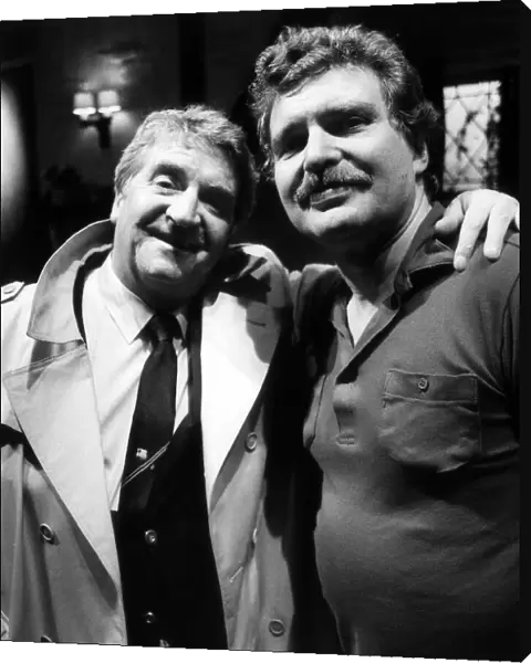 Darren Nesbit, actor, with Peter Adamson - July 1984 at Leeds Grand Theatre