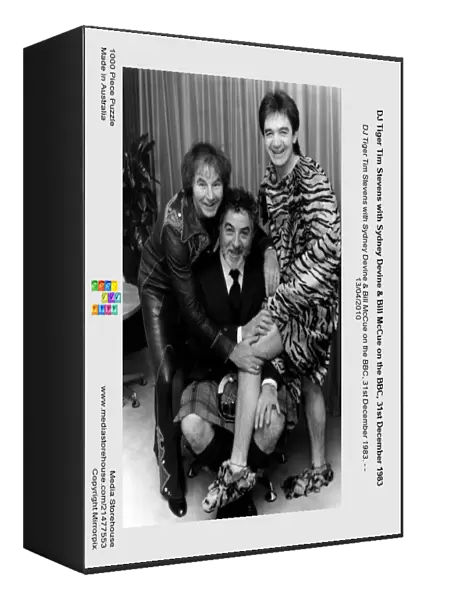 DJ Tiger Tim Stevens with Sydney Devine & Bill McCue on the BBC, 31st December 1983