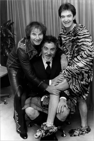 DJ Tiger Tim Stevens with Sydney Devine & Bill McCue on the BBC, 31st December 1983