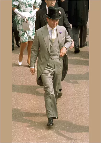 Prince Charles at Royal Ascot, June 1996 Wearing top hat and tails