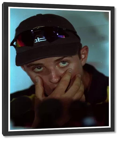 Justin Rose looks tired at press conference July 1998 before practice for the Dutch open