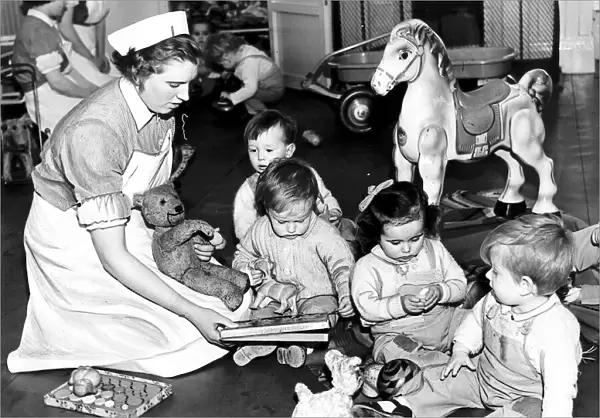 Toddlers at St. Aidans nursery, in Mariners Lane, Tynemouth