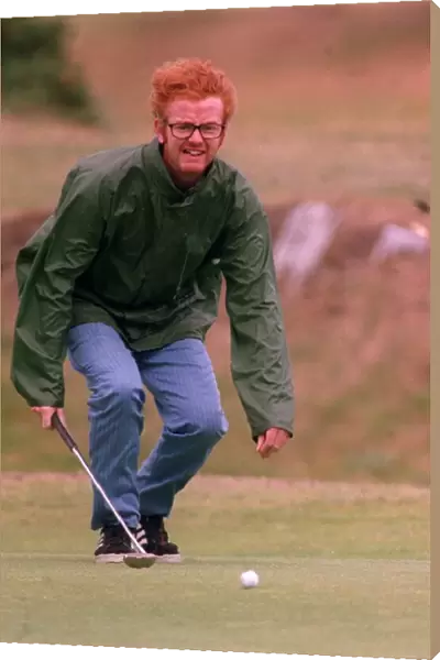 Chris Evans DJ playing golf Inverness circa 1999