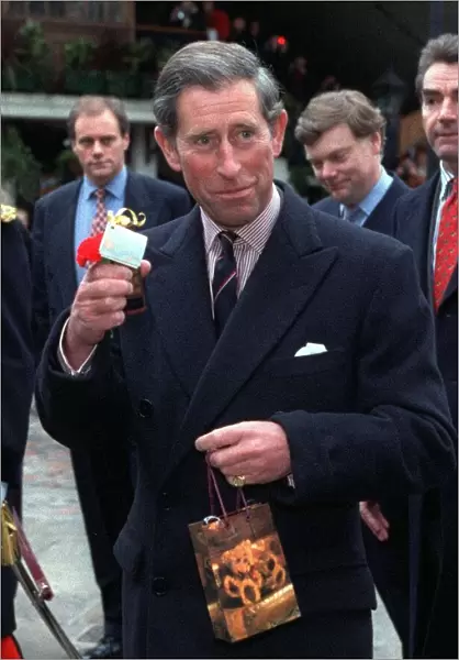 Prince Charles with unexpected birthday presents as he arrives at Tower Pier for lunch