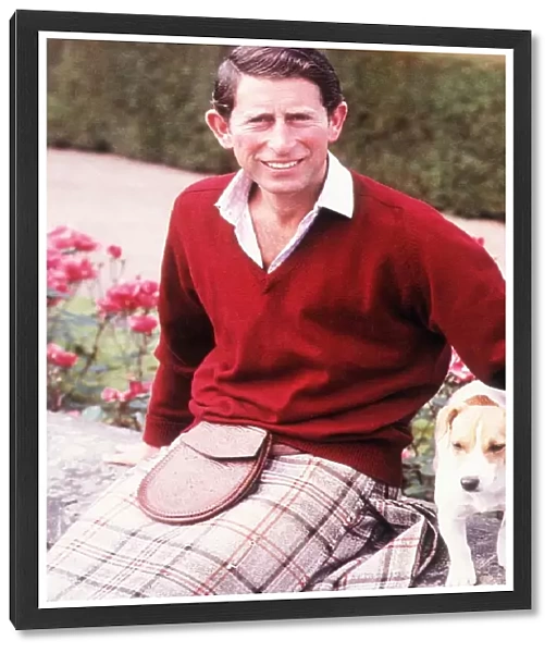 Prince Charles with his dog Tigger August 1988