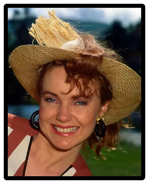 Rowenna Mohr wearing straw hat July 1989