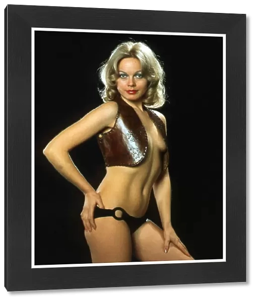 Lillian Muller in leather waistcoat & briefs March 1974
