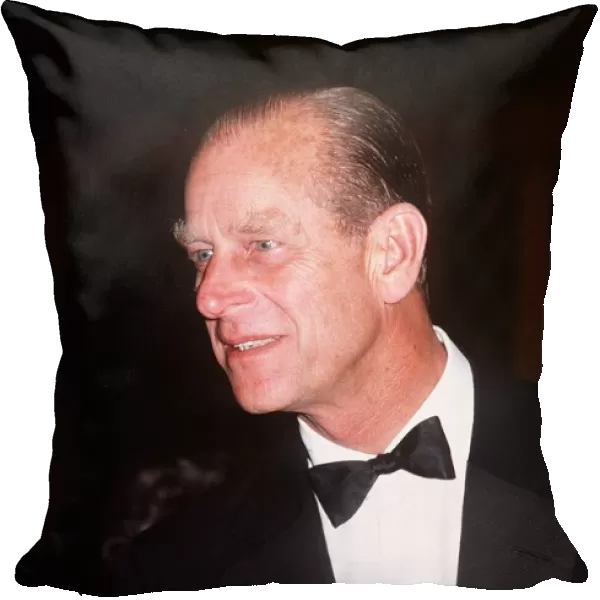 Prince Philip, the Duke of Edinburgh wearing black dinner jacket and bow tie