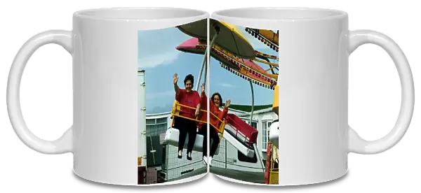 Fairground carnival ride Umbrellas Gwen Blesoe and Jacqeline