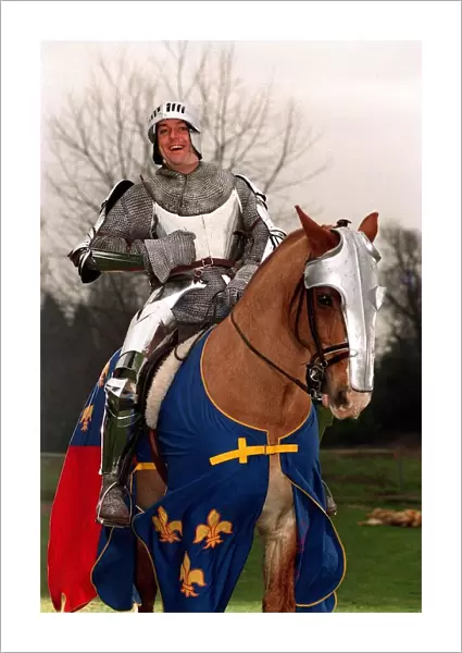Brian Connolly Actor Comedian as a knight on a horse