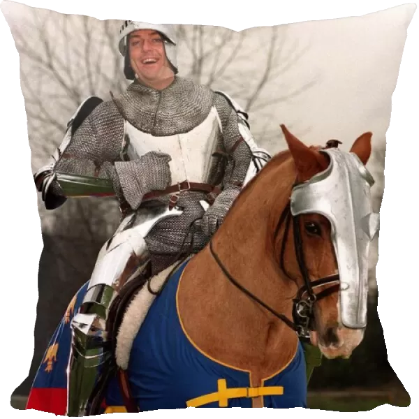 Brian Connolly Actor Comedian as a knight on a horse