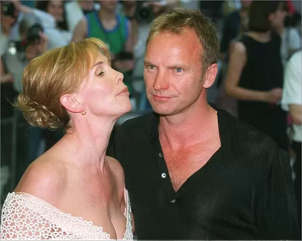 Sting Singer with his wife Trudie Styler at the Premiere of his Film Grotesque