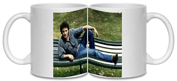 Frank Stallone Actor - lying on a bench A©Mirrorpix