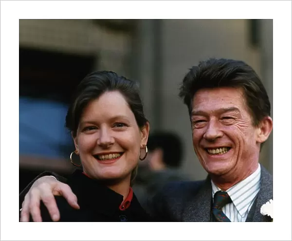 John Hurt actor with his new wife A©Mirrorpix