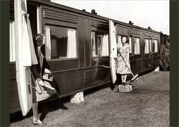 Housing February 1948 Twenty four disused coaches are being converted into mordern