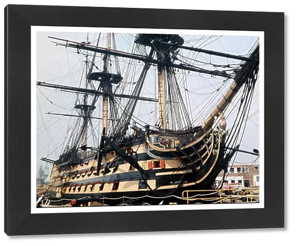 Lord Nelsons Flag ship HMS Victory which lead in the battle of Trafalgar