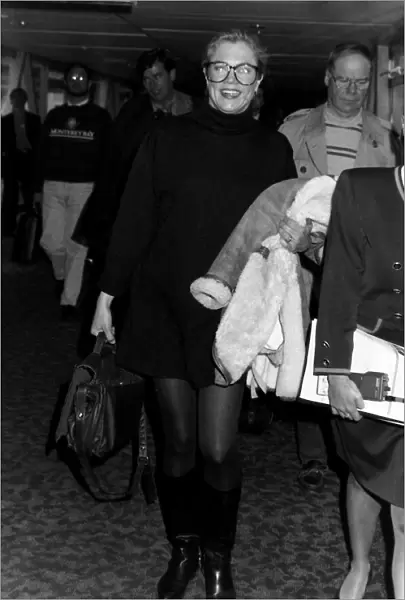 Kathleen Turner actress arriving at Heathrow Airport London from New York on Virgin