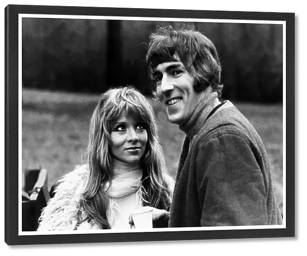 Peter Cook comedian actor and wife Judy Huxtable 1971