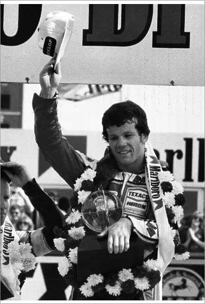 Randy Mamola winner of the 500cc British Grand Prix 1980