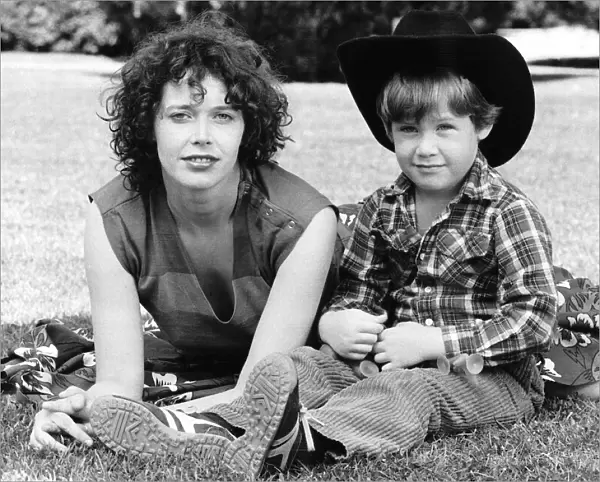 Sylvia Kristel Actress with her son Arthur March 1980 Dbase