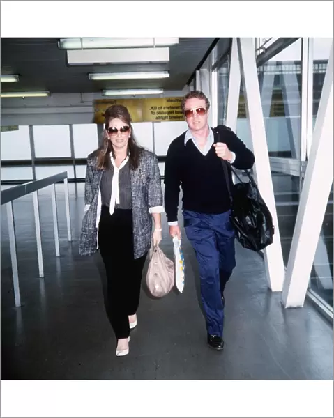 Michael Caine and Jackie Collins on their way to Los Angeles September 1985