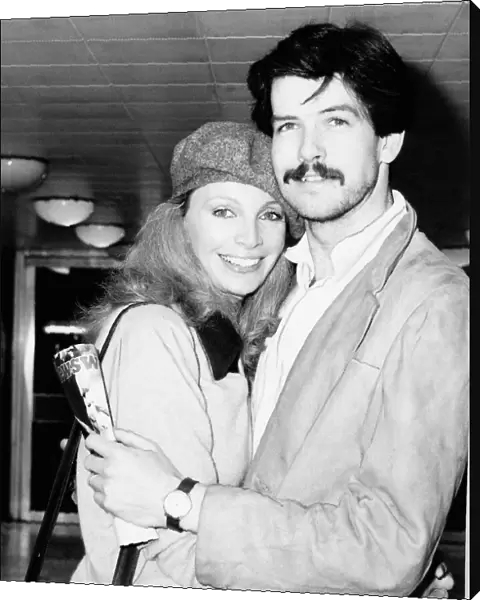 Pierce Brosnan actor with his wife Actress Cassandra Harris in May 1981