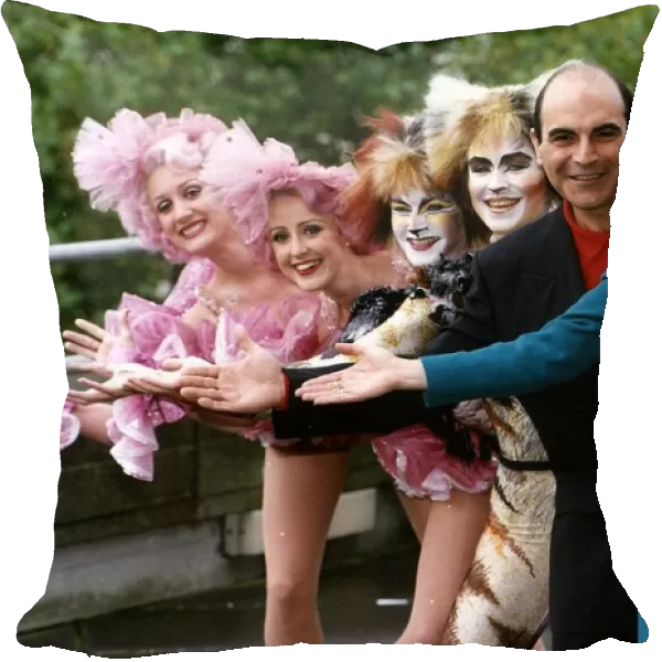 David Suchet Actor With Actress Jenny Seagrove And Girls From The Cast Of 'Cats'