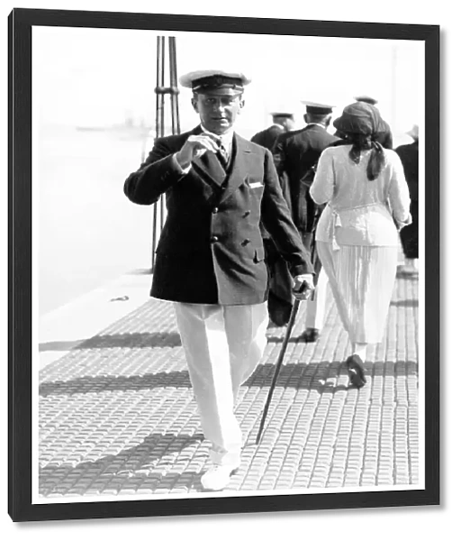 Marchese Marconi inventor of the wireless radio seen here at the Cowes regatta