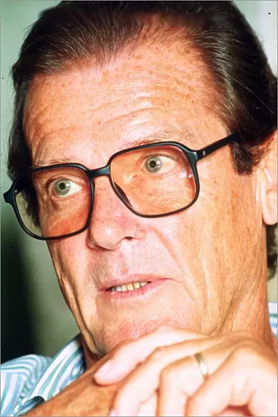 Roger Moore Actor pictured after his tour of South America as UNICEF Ambassador