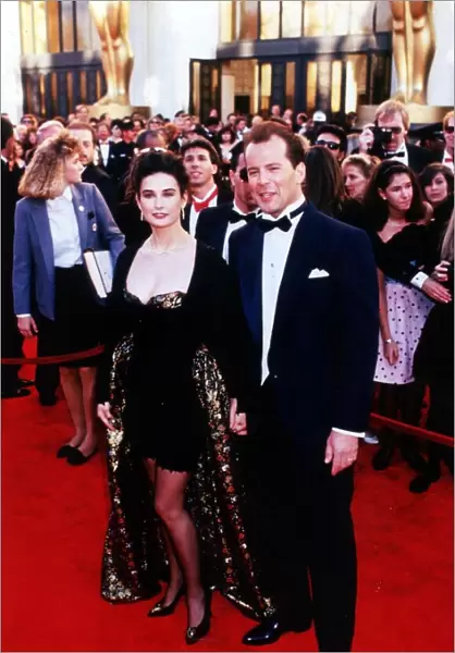 Bruce Willis Actor and wife Demi Moore out at a movie premiere