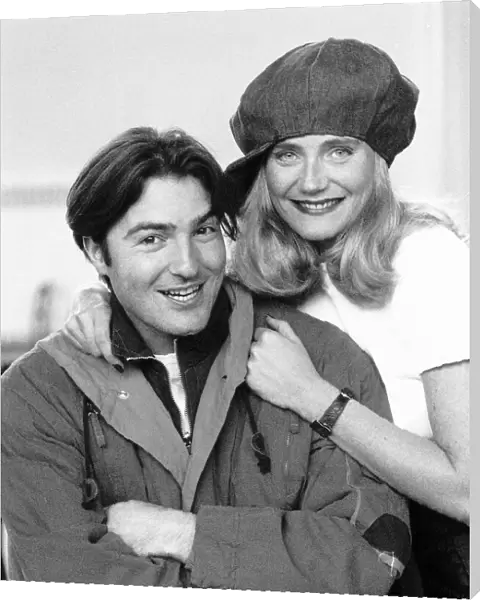 Michelle Collins Actress With Actor Nick Berry At The Rehearsals Of The TV Programme