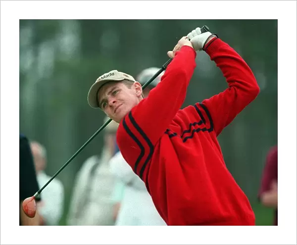 Justin Rose Golfer Open Golf Championship 1999 Carnoustie plays shot in practice