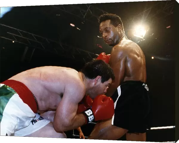 Nigel Benn Boxer Knocks Out Hector Lescano At The G Mex Centre Manchester