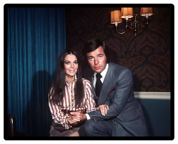 Robert Wagner with his wife Natalie Wood in Scotland June 1972