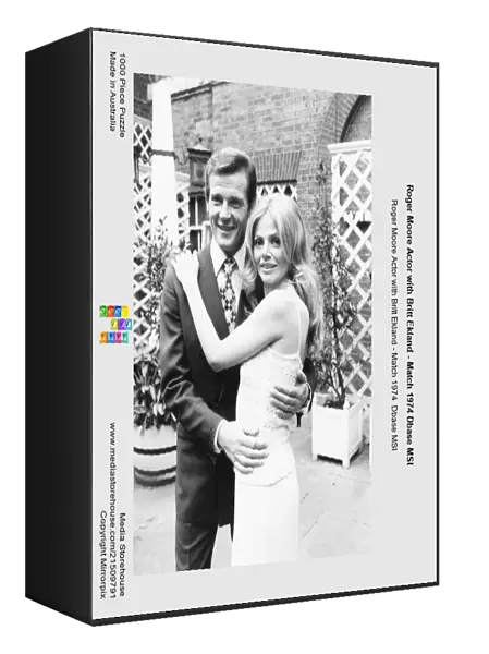 Roger Moore Actor with Britt Ekland - Match 1974 Dbase MSI