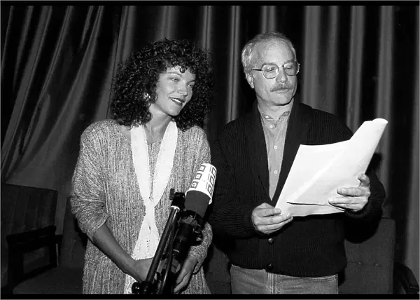 Richard Dreyfuss Actor with Annie Irving At the BBC doing a radio programme