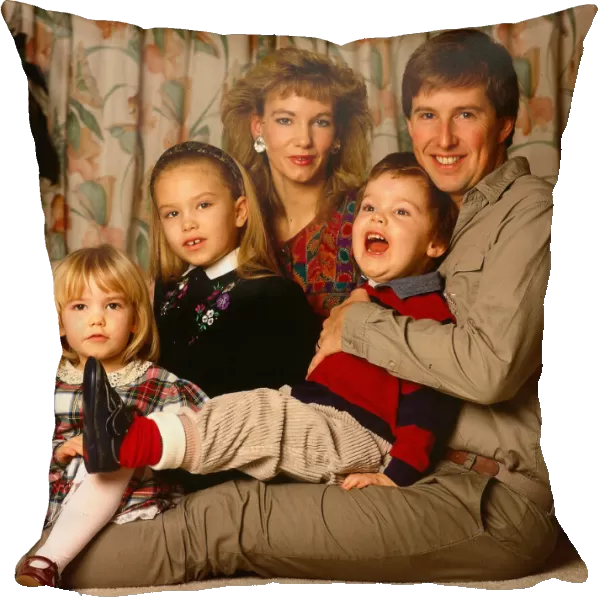 Bill McFarlan TV Presenter 1990 with wife children family