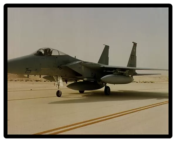 A USAF McDonnell F15 Eagle during Gulf war in Saudi Arabia