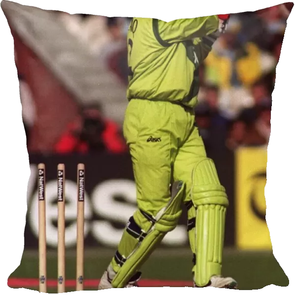 Pakistans Azhar Mahmood June 1999 bowled by Indian bowler Srinath
