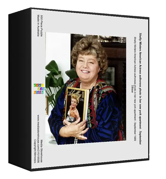 Shelly Winters American Actress authoress photo in her new york apartment - September