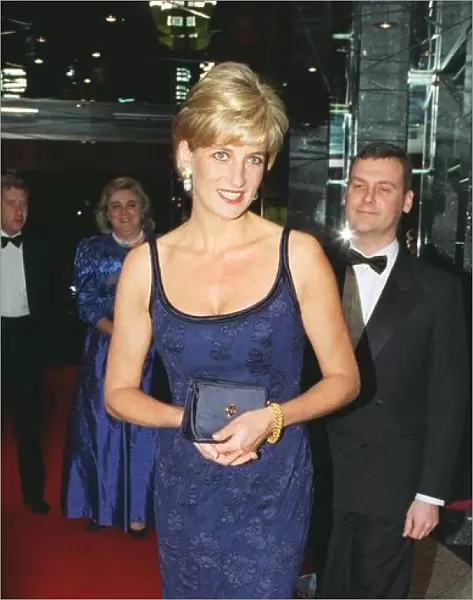 Diana, Princess of Wales arrives for the Royal Gala Premiere performance of Lord