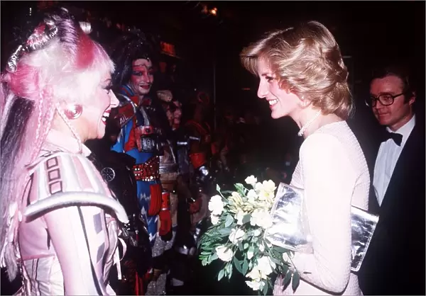 Princess Diana with Stephanie Lawrence at 'The Starlight Express'