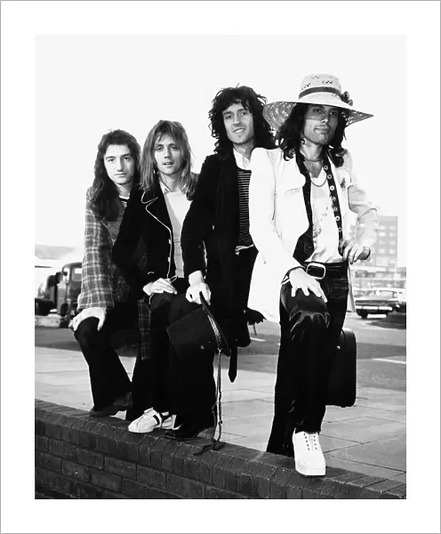 Queen Rock Pop Group Left to Right: John Deacon Roger Taylor Brian May