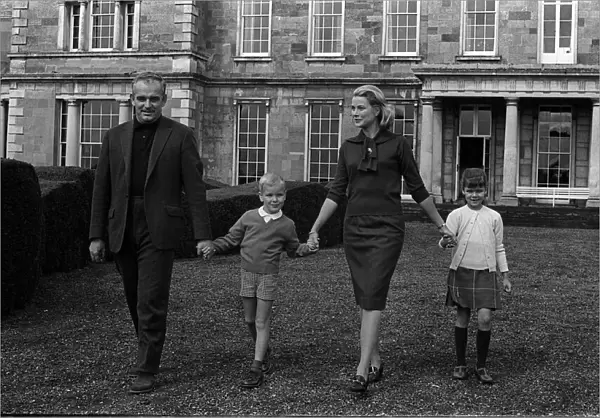Prince Rainier of Monaco with Princess Grace and family August 1963